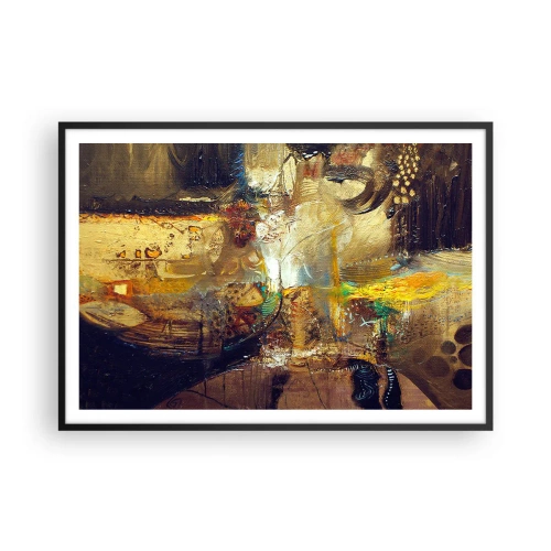 Plakát v černém rámu - Zima, tepleji, horko - 100x70 cm