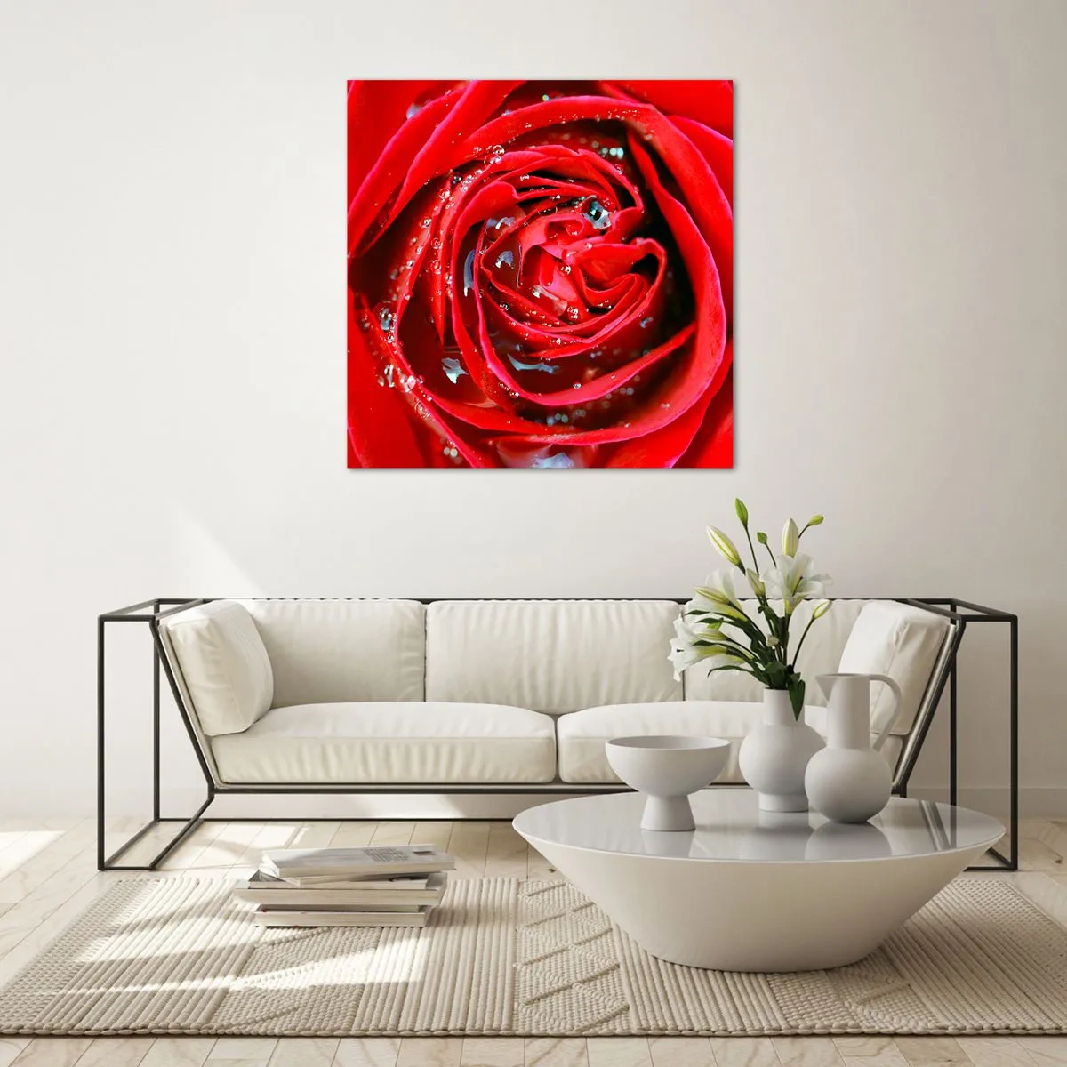 Obraz na skle - V kapkách rosy - 40x40 cm