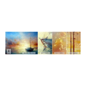 Vzor Fototapety Samolepicí Deluxe Sticker - Ve zlatém zálivu - Plachetnice, Krajina, Moře - 100x30 cm