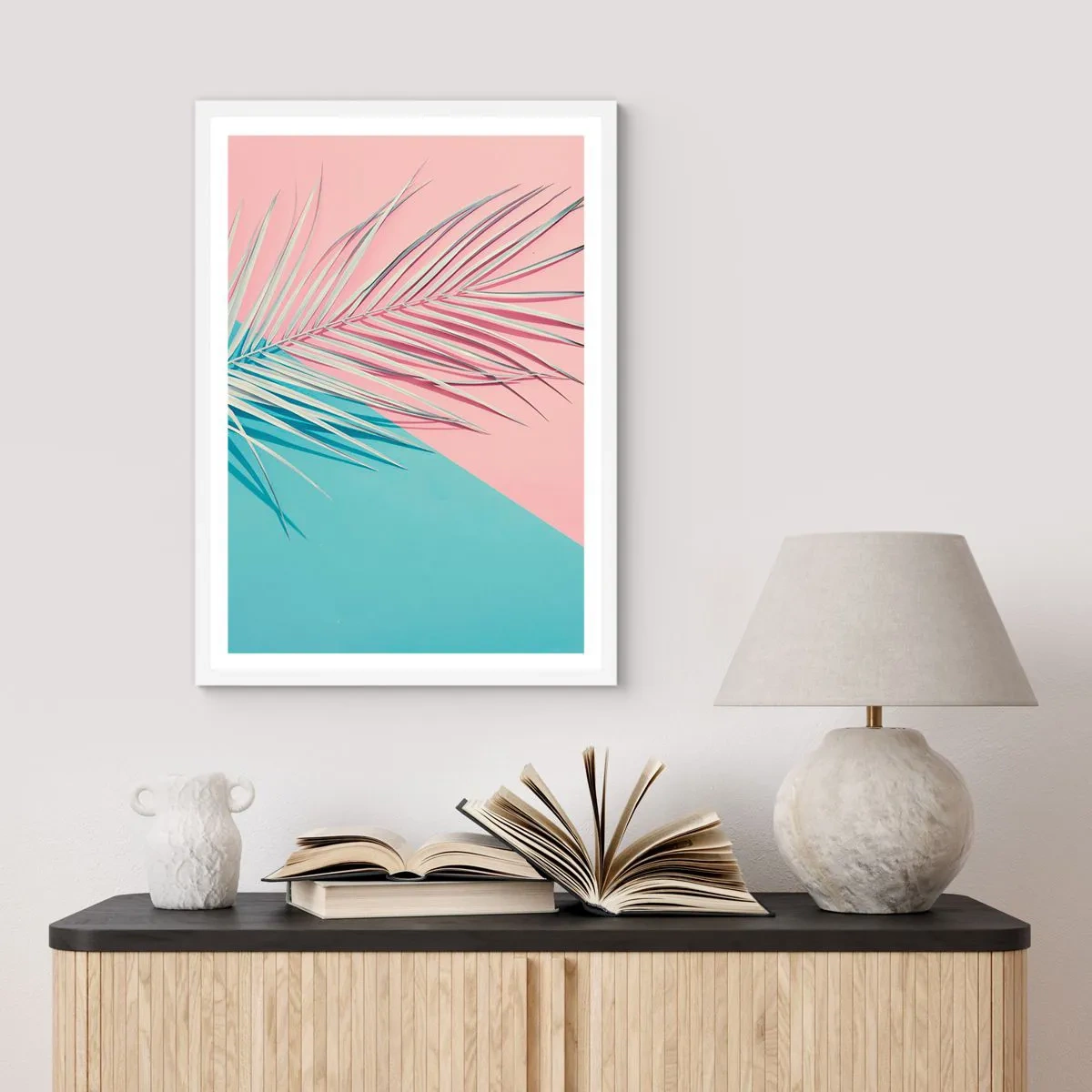 Plakát v bílém rámu - Tropický dojem - 70x100 cm