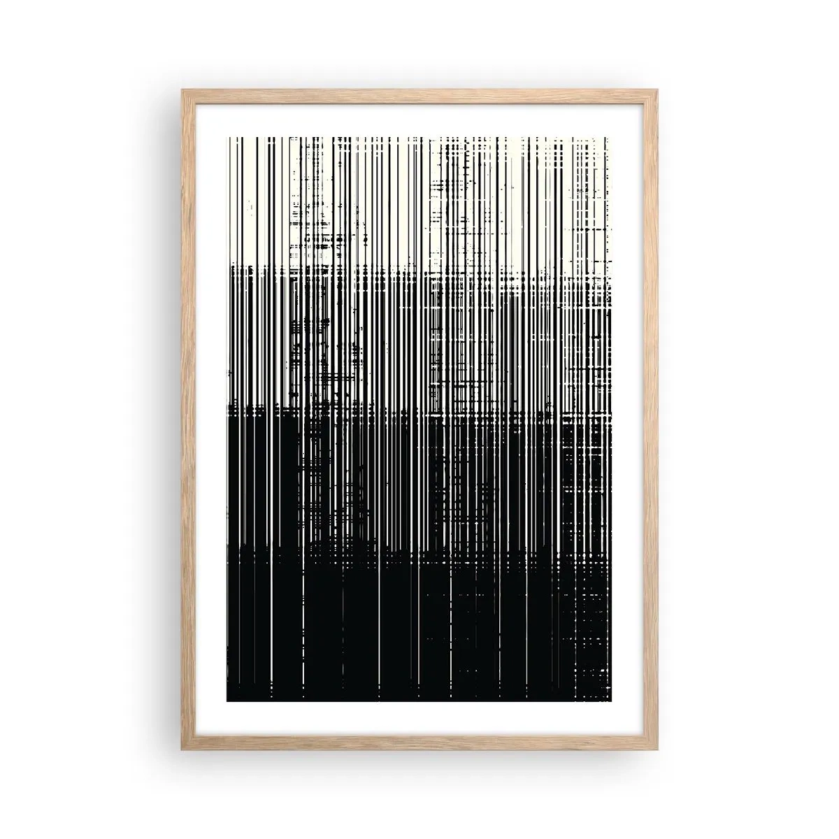 Plakát v rámu světlý dub - Vlny a vibrace - 50x70 cm