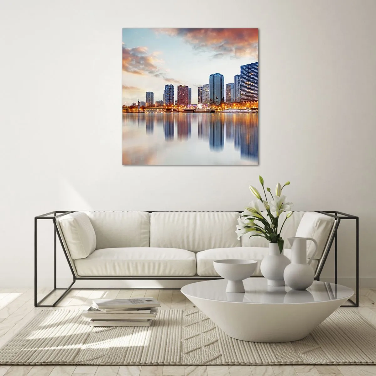 Obraz na skle - Monumentální klid Paříže - 30x30 cm