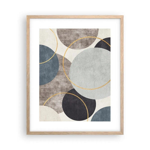 Plakát v rámu světlý dub - Kruh za kruhem - 40x50 cm