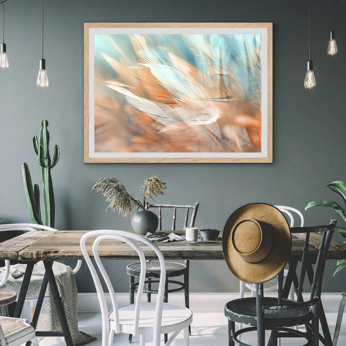Plakát v rámu světlý dub - V krajině něhy - 91x61 cm