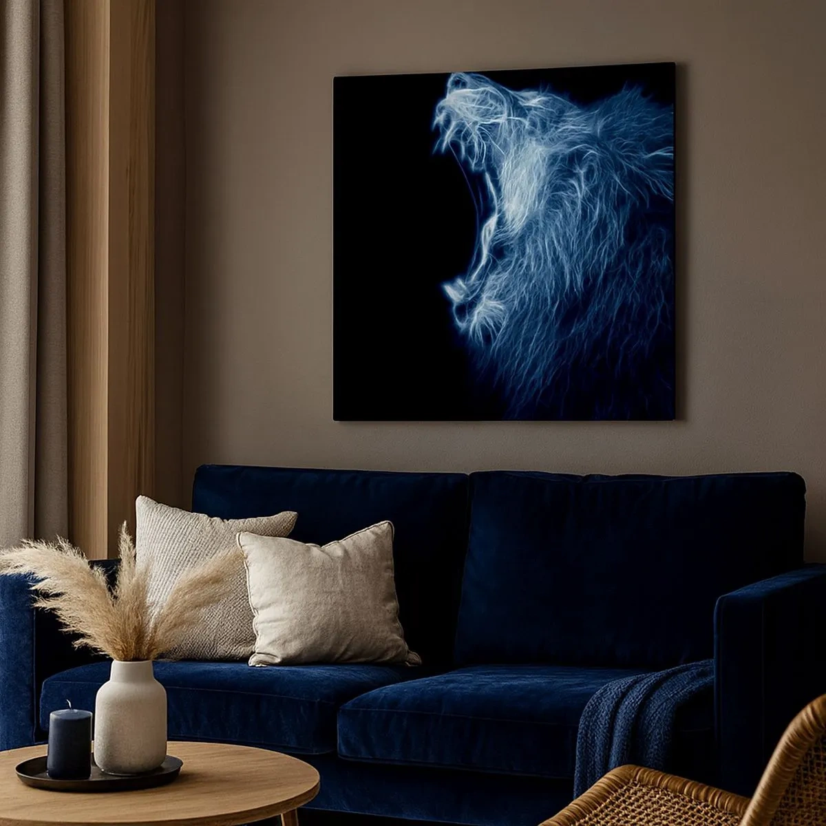 Obraz na plátně - Ohnivý hněv krále - 30x30 cm