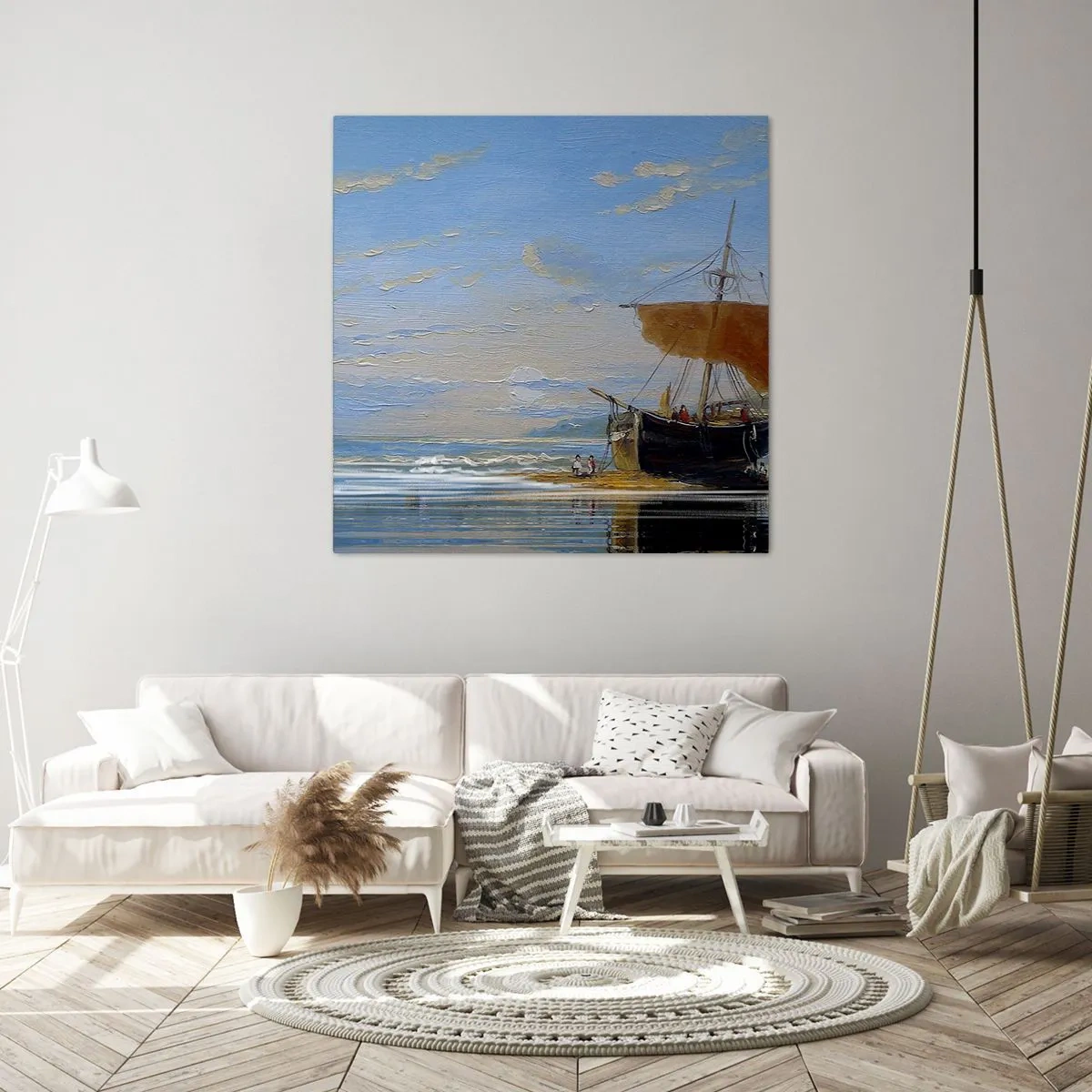 Obraz na plátně - Voda, země, vzduch - 60x60 cm