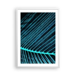 Plakát v bílém rámu - Textura zeleně - 50x70 cm