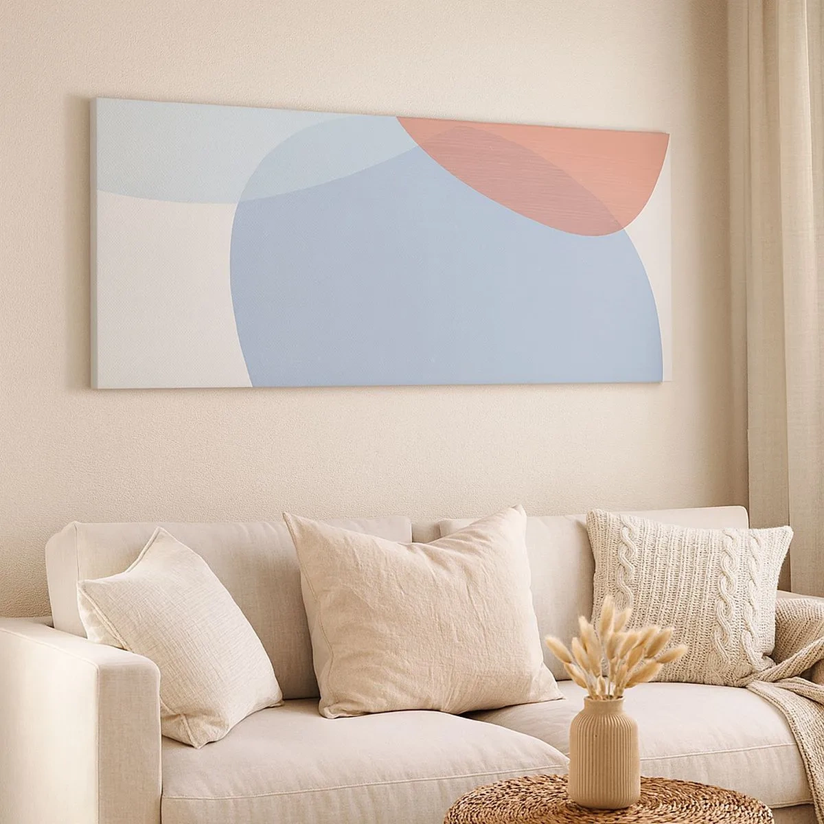 Obraz na plátně - Pastelové vztahy - 100x40 cm