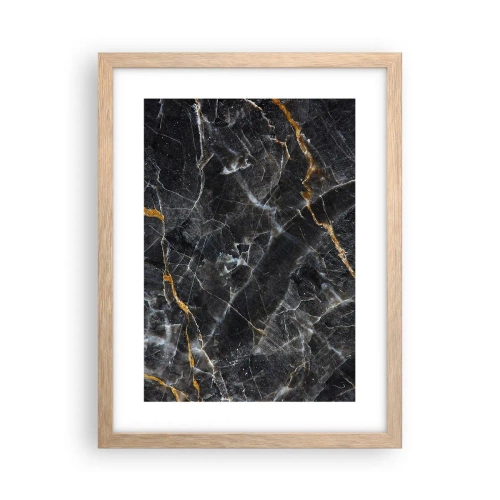 Plakát v rámu světlý dub - Vnitřní život kamene - 30x40 cm