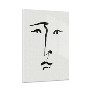 Obraz na skle - Jednoduchý portrét - 50x70 cm