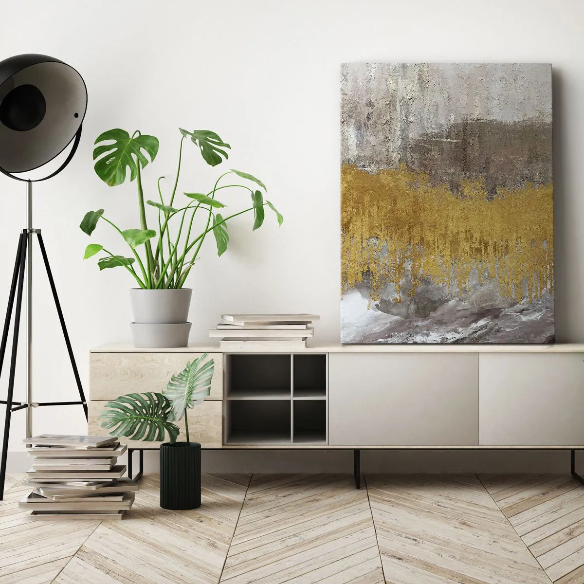 Obraz na plátně - Zlatistý závan - 50x70 cm
