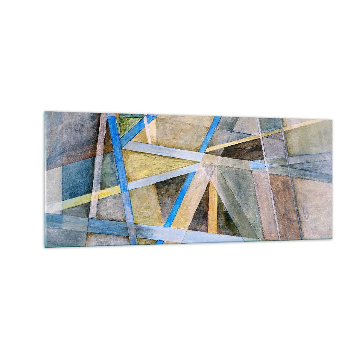 Obraz na skle - Přímo nebo diagonálně? - 100x40 cm