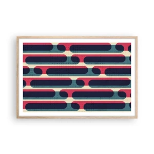 Plakát v rámu světlý dub - Dovnitř a dopředu - 91x61 cm