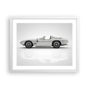 Plakát v bílém rámu - Příslib zábavy - 50x40 cm