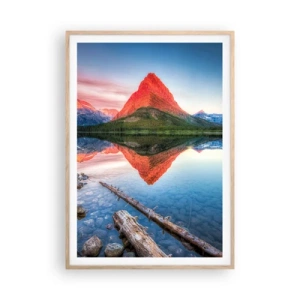 Plakát v rámu světlý dub - Teplo a chlad - 70x100 cm