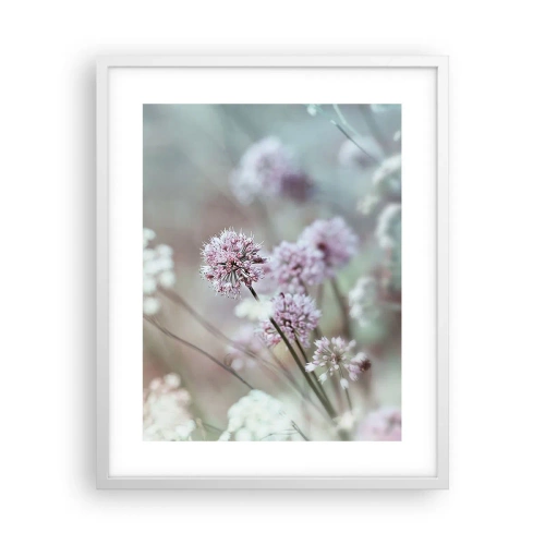 Plakát v bílém rámu - Sladké filigrány bylinek - 40x50 cm