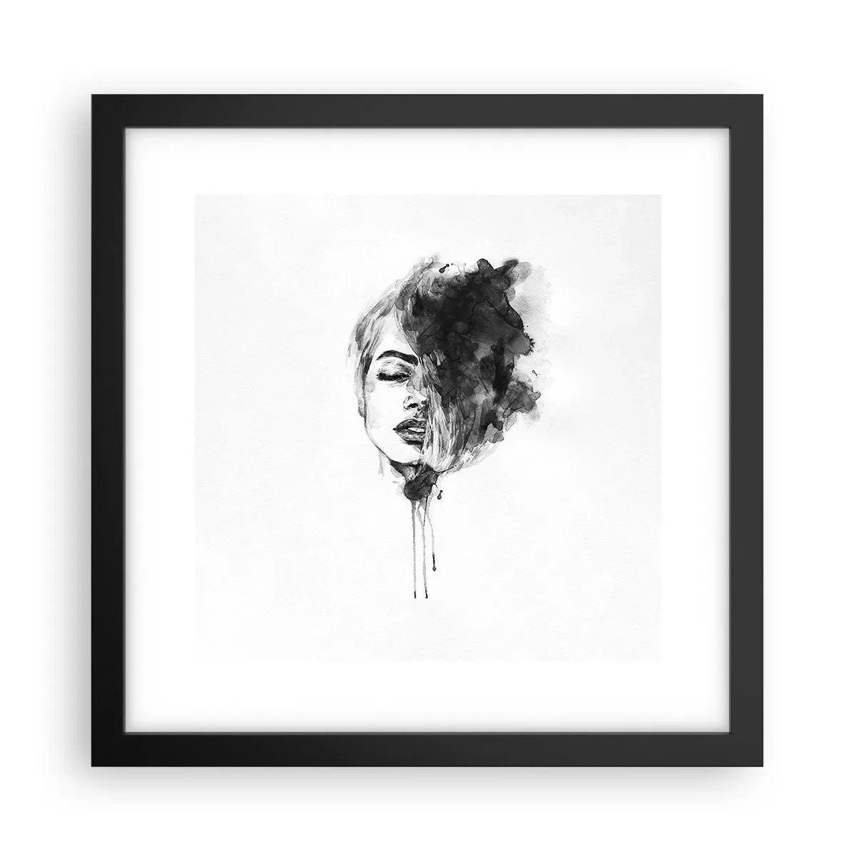 Plakát v černém rámu - O čem sní dívka - 30x30 cm