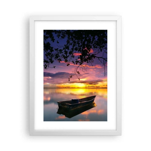 Plakát v bílém rámu - „Zdá se, že visíš uprostřed nebe…“ - 30x40 cm