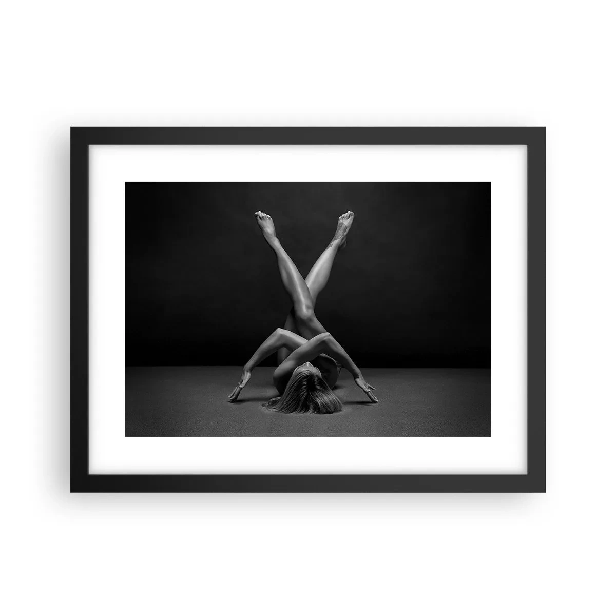 Plakát v černém rámu - Geometrie nahoty - 40x30 cm