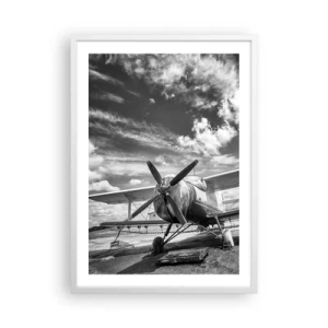 Plakát v bílém rámu - Nemohu se toho dočkat! - 50x70 cm