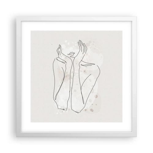 Plakát v bílém rámu - Zasněný okamžik - 40x40 cm