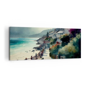Obraz na plátně - Středomořské městečko - 120x50 cm