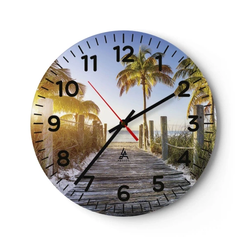 Nástěnné hodiny - Přímo do ráje - 40x40 cm