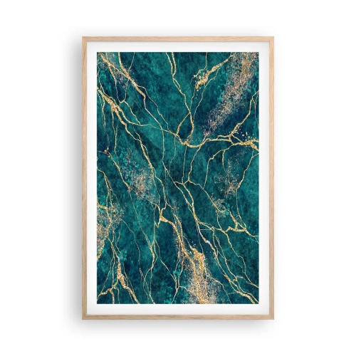 Plakát v rámu světlý dub - Zlatá žíla - 61x91 cm