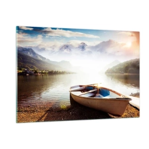 Obraz na skle - U velké a čisté vody - 120x80 cm