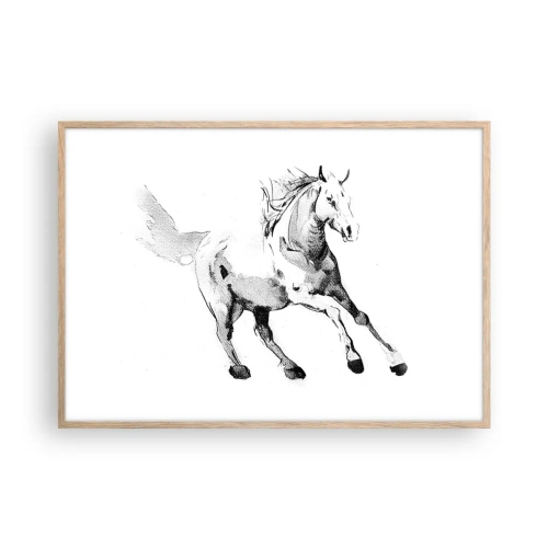 Plakát v rámu světlý dub - Nezkrocená duše - 100x70 cm