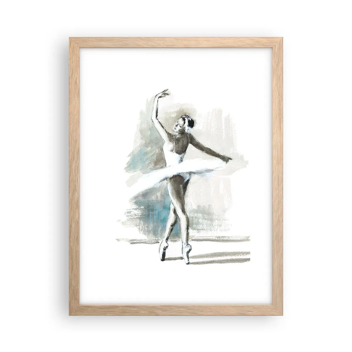 Plakát v rámu světlý dub - Zakletá do labutě - 30x40 cm