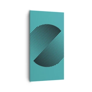 Obraz na plátně - Kruh – geometrická variace - 65x120 cm