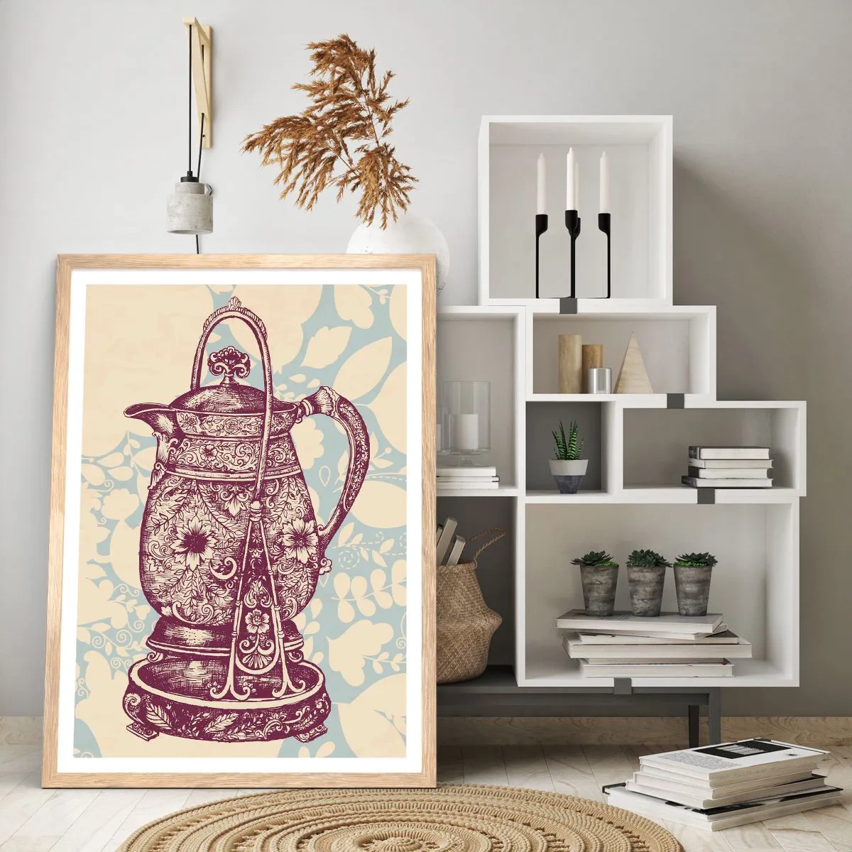 Plakát v rámu světlý dub - Krása všedního dne - 50x70 cm