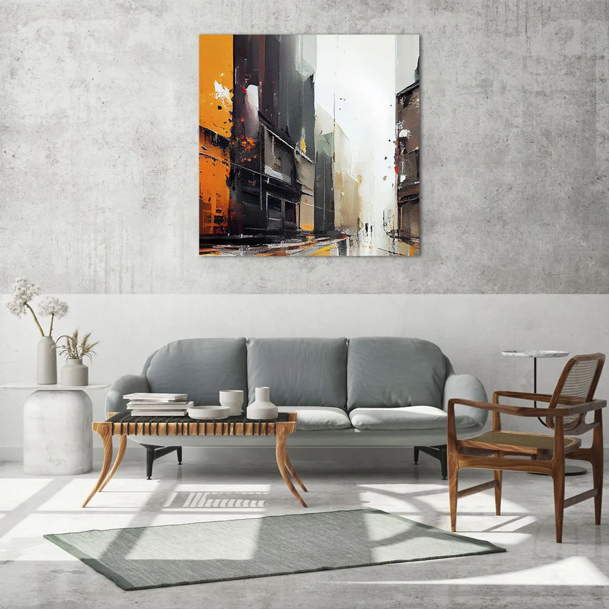 Obraz na skle - Deštivý den - 50x50 cm