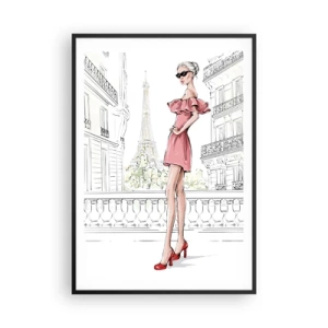 Plakát v černém rámu - Umění módy - 70x100 cm