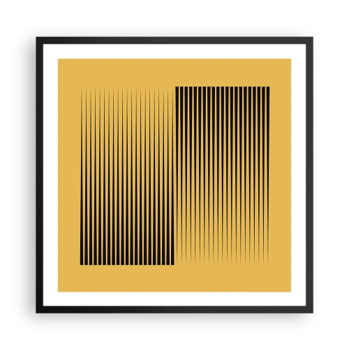 Plakát v černém rámu - Čtverec protikladů - 60x60 cm