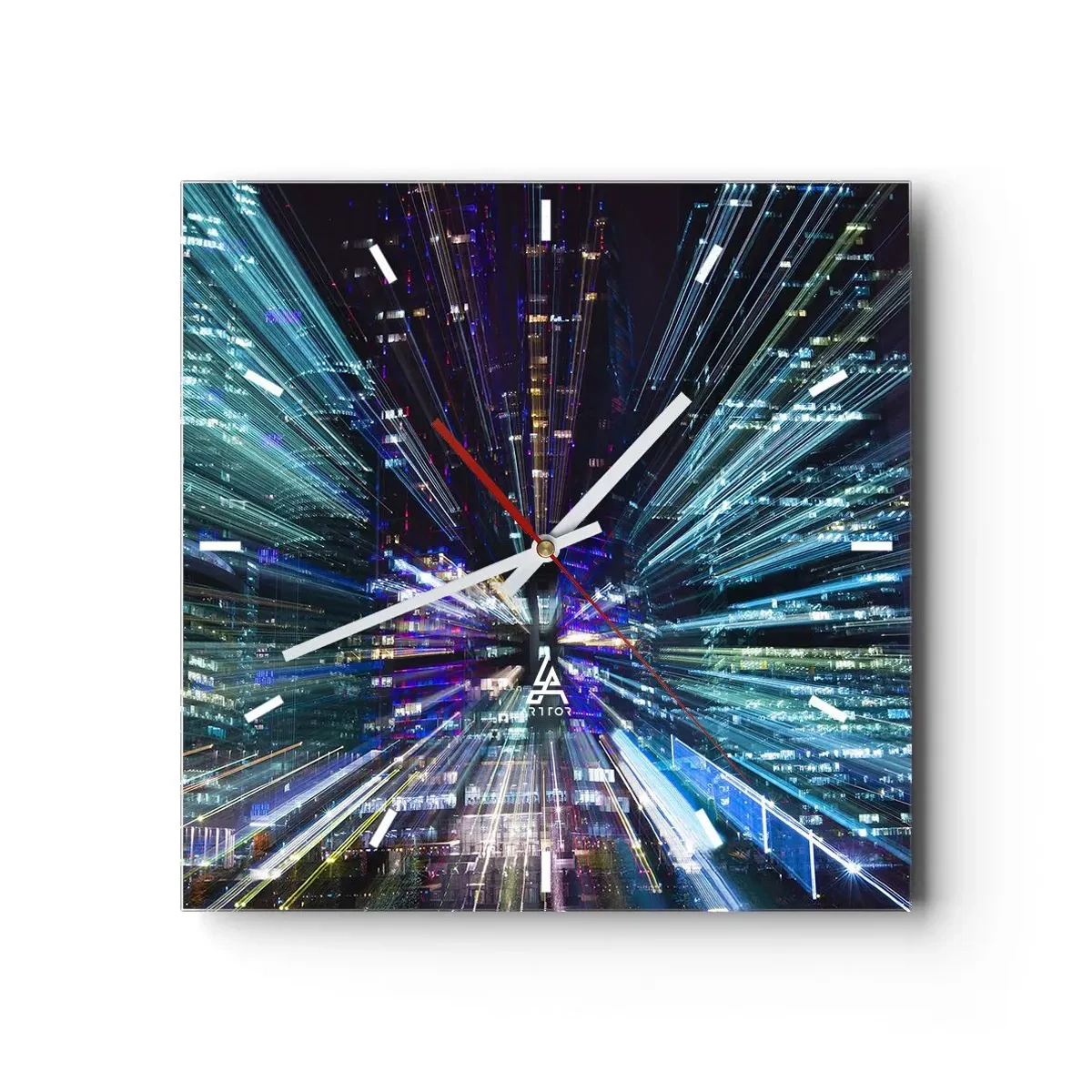 Nástěnné hodiny - Přechod do hyperprostoru - 40x40 cm