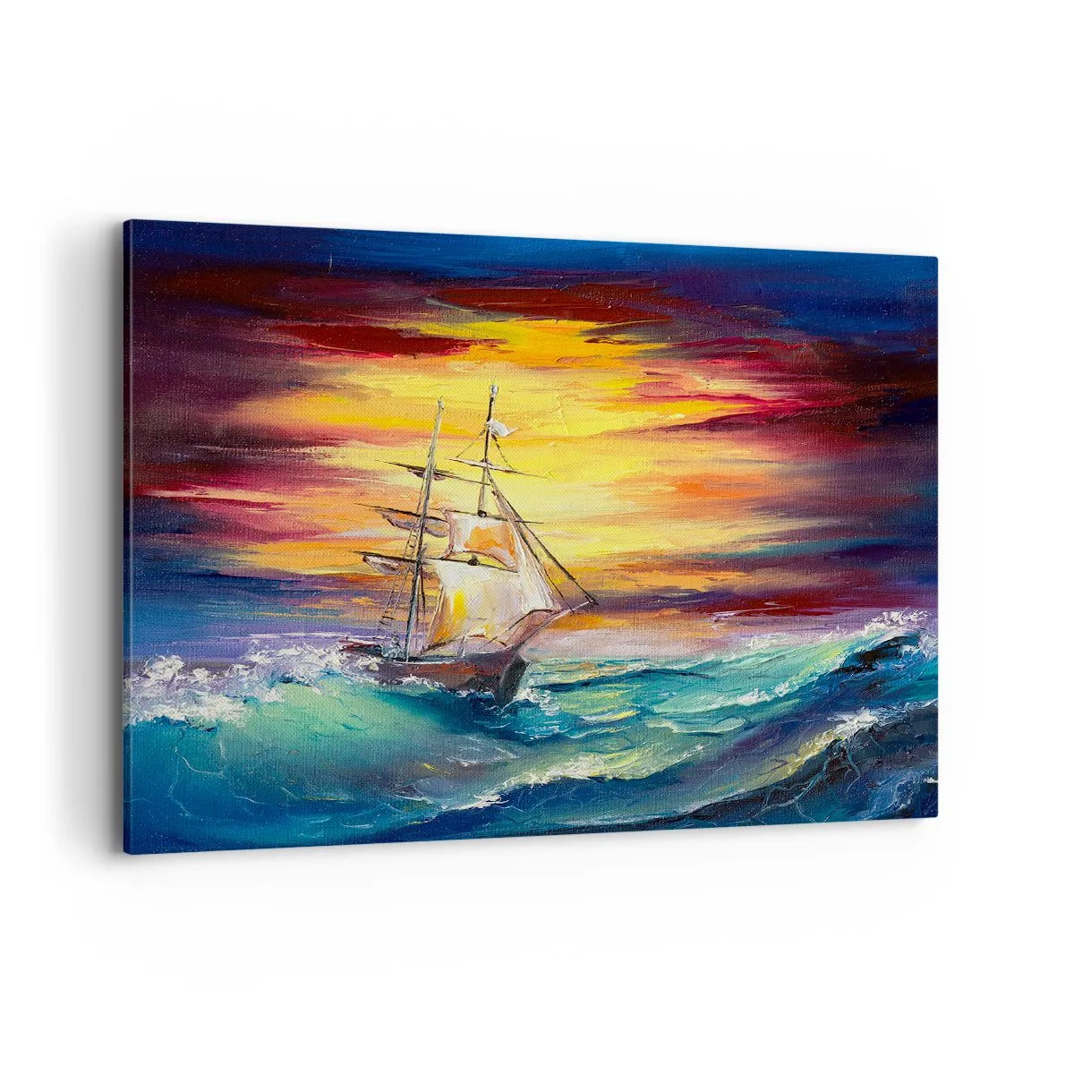 Obraz na plátně - Statečně proti vlnám - 100x70 cm