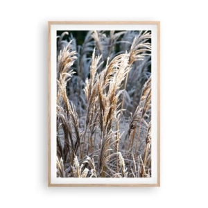 Plakát v rámu světlý dub - Mrazem pokryté - 61x91 cm