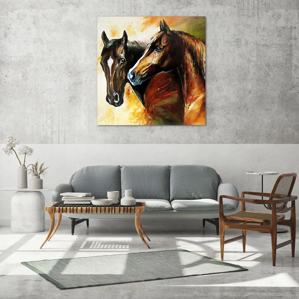 Obraz na skle - Dvakrát více půvabu - 30x30 cm