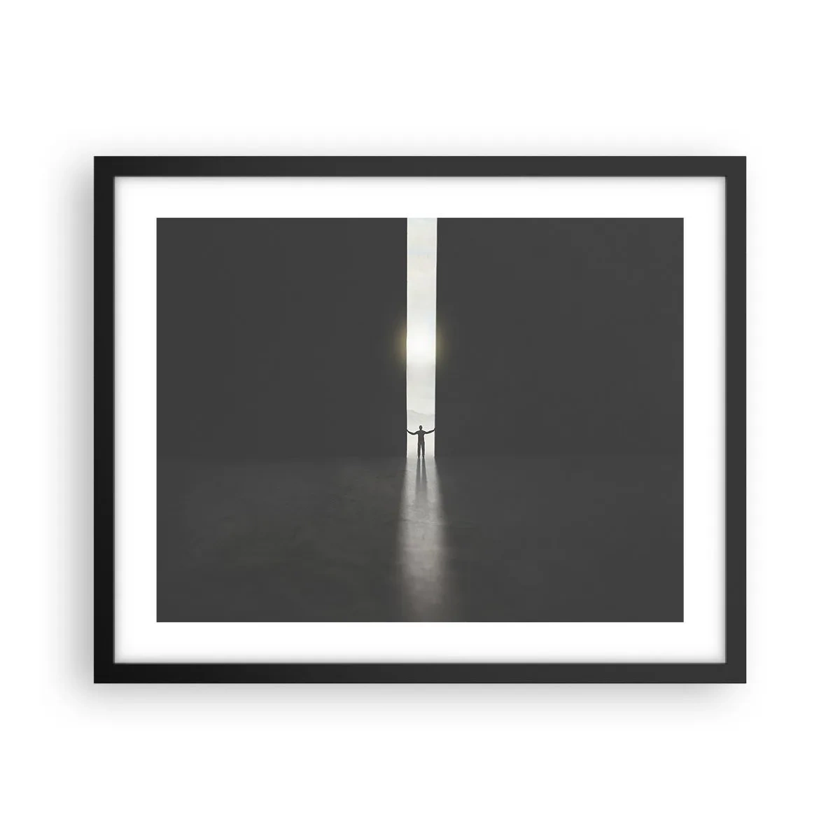Plakát v černém rámu - Krok ke světlé budoucnosti - 50x40 cm