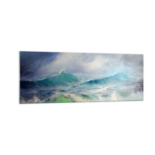 Obraz na skle - „Vichřice zavyla triumfálně…“ - 140x50 cm