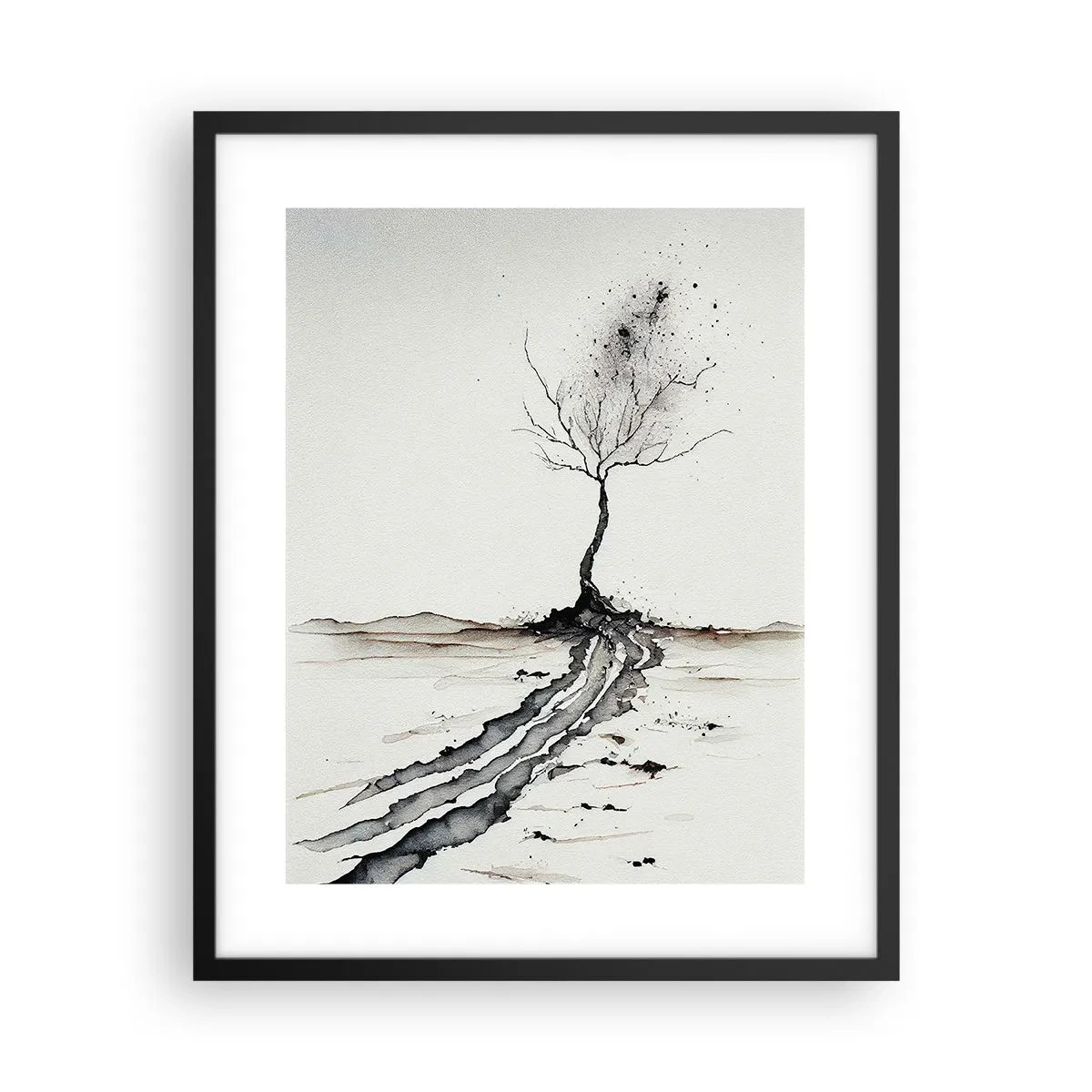 Plakát v černém rámu - Zimní melancholie - 40x50 cm