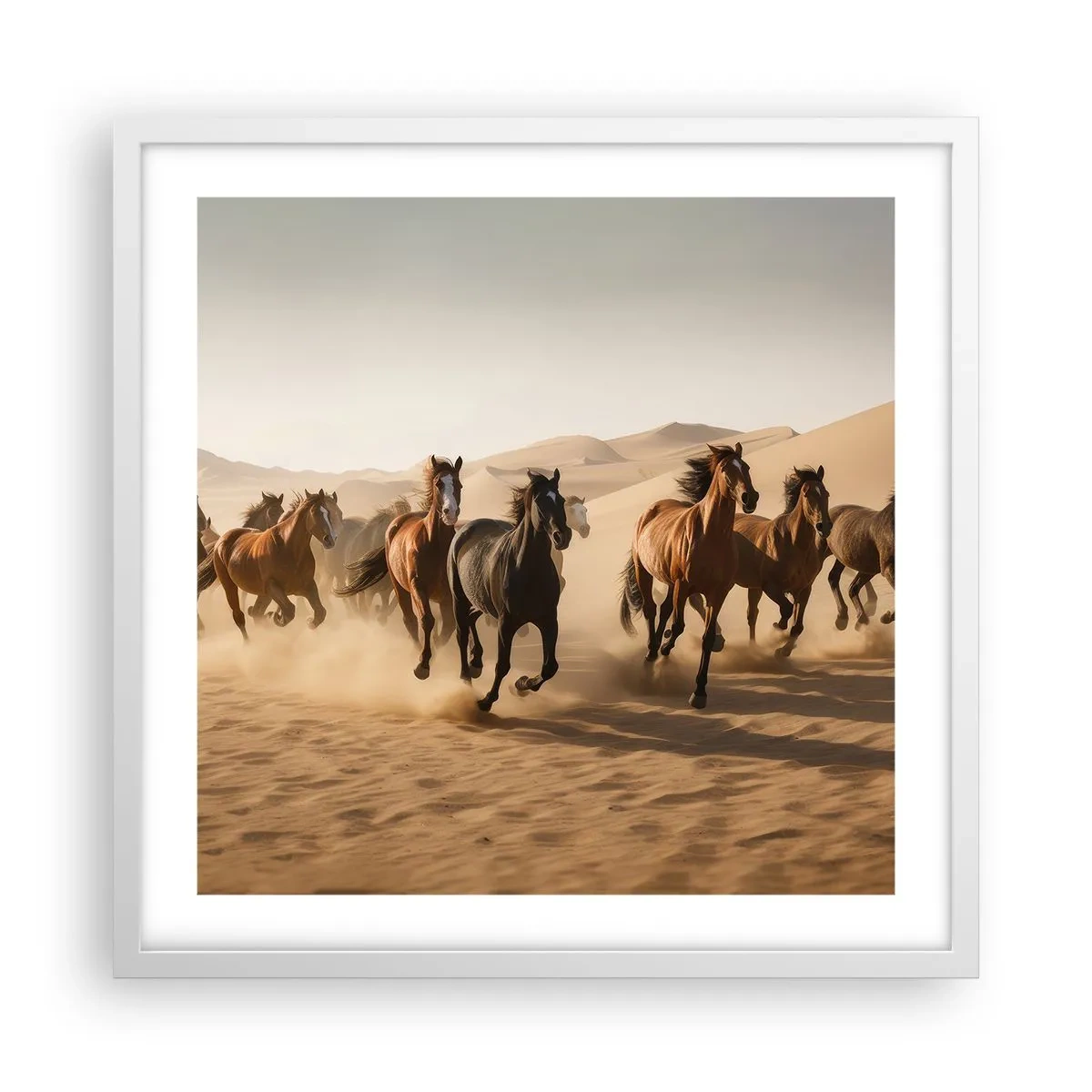 Plakát v bílém rámu - Volné jako vítr - 50x50 cm