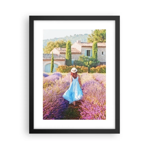 Plakát v černém rámu - Levandulová dívka - 30x40 cm