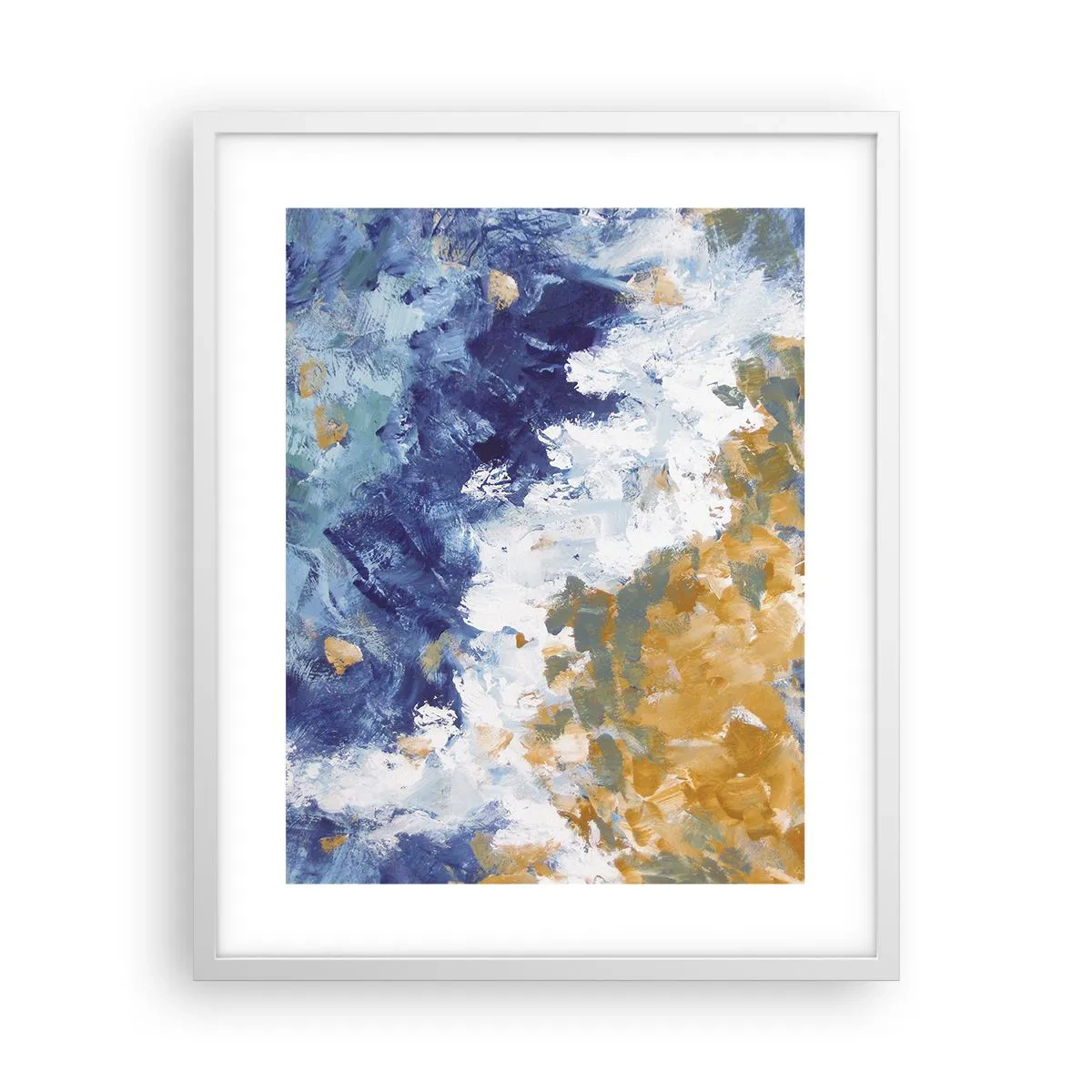 Plakát v bílém rámu - Tanec živlů - 40x50 cm