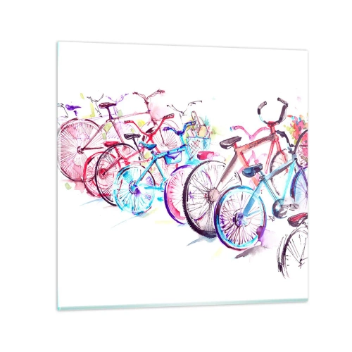 Obraz na skle - Sjezd Antimoto klubu - 70x70 cm