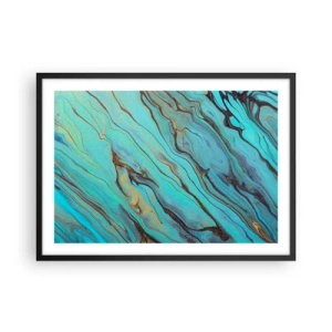 Plakát v černém rámu - Tyrkysový příliv - 70x50 cm