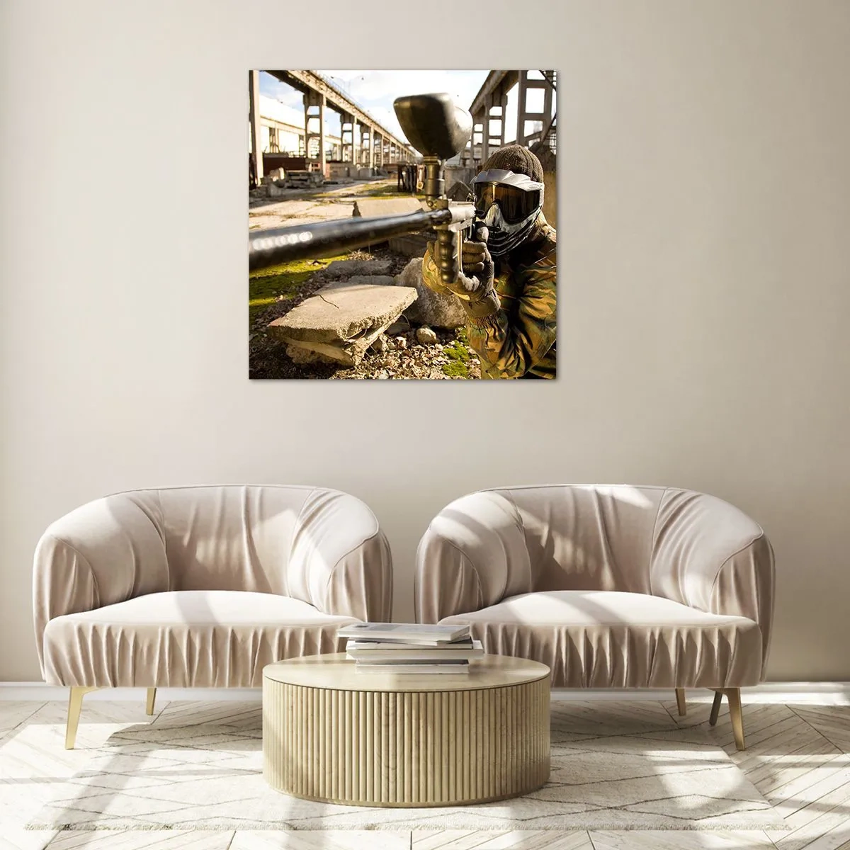 Obraz na skle - I vy můžete být hrdinou - 70x70 cm