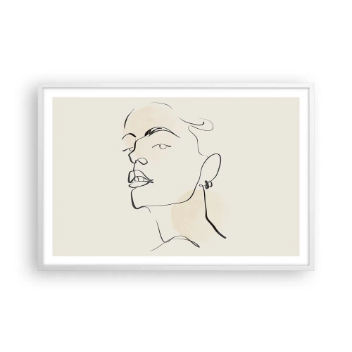 Plakát v bílém rámu - Hrdý pohled - 91x61 cm